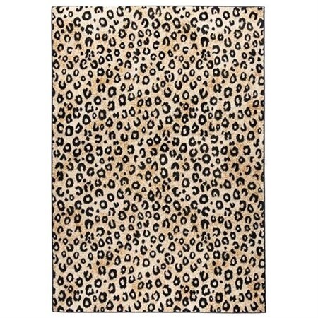 Perfectpillows 2 ft. 7 in. x 3 ft. 11 in. Dulcet Leopard Area Rug - Black PE1580364